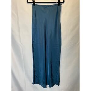 Jigsaw Teal Blue Rayon Maxi Skirt Size 2 Womens